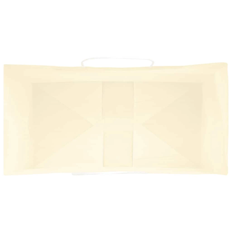 vidaXL papīra maisiņi 50 gab. ar rokturiem, dzelteni, 32x17x44 cm