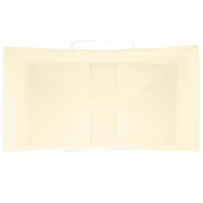 vidaXL papīra maisiņi 250 gab. ar rokturiem, dzelteni, 15x8x21 cm