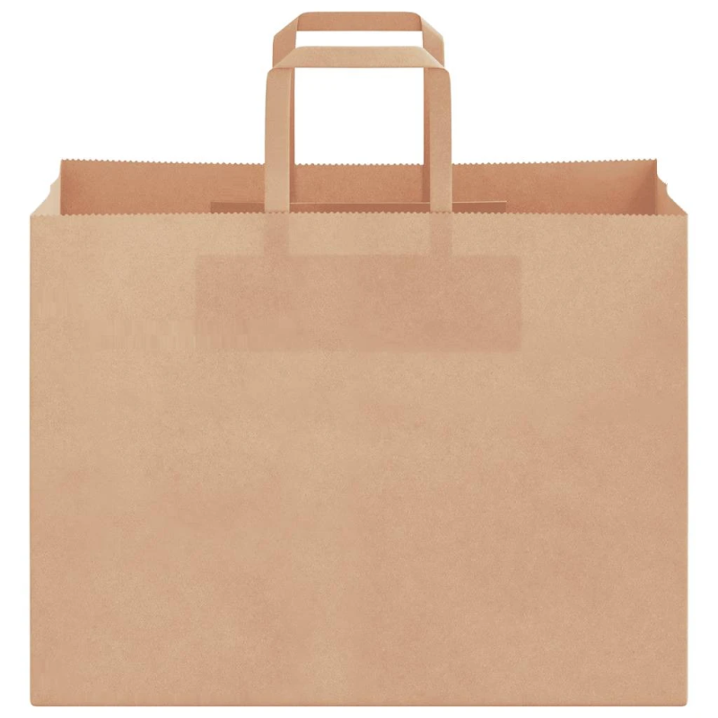 vidaXL papīra maisiņi 50 gab. ar rokturiem, brūni, 32x17x25 cm