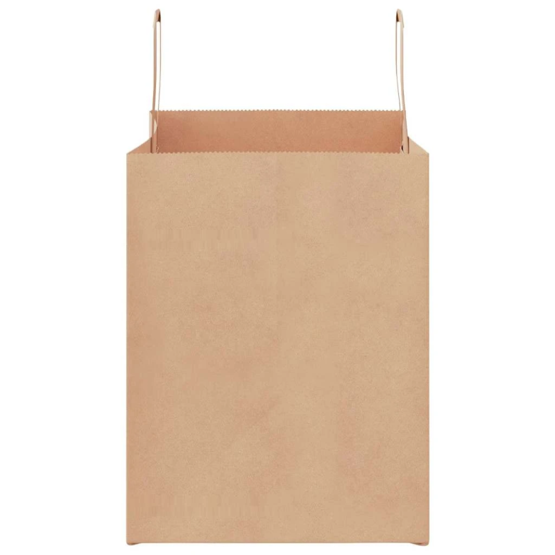 vidaXL papīra maisiņi 50 gab. ar rokturiem, brūni, 32x22x28 cm