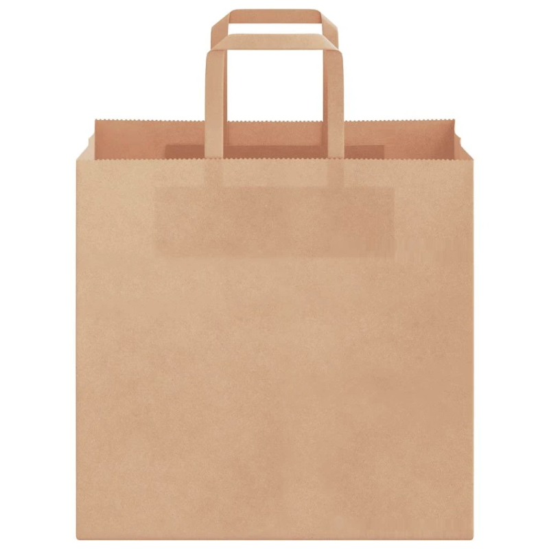 vidaXL papīra maisiņi 250 gab. ar rokturiem, brūni, 26x17x25 cm