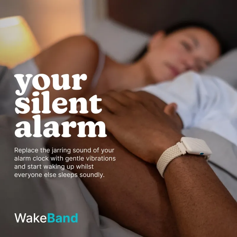 Homedics SS-WB100BK-WW WakeBand, Your Silent Alarm, Black