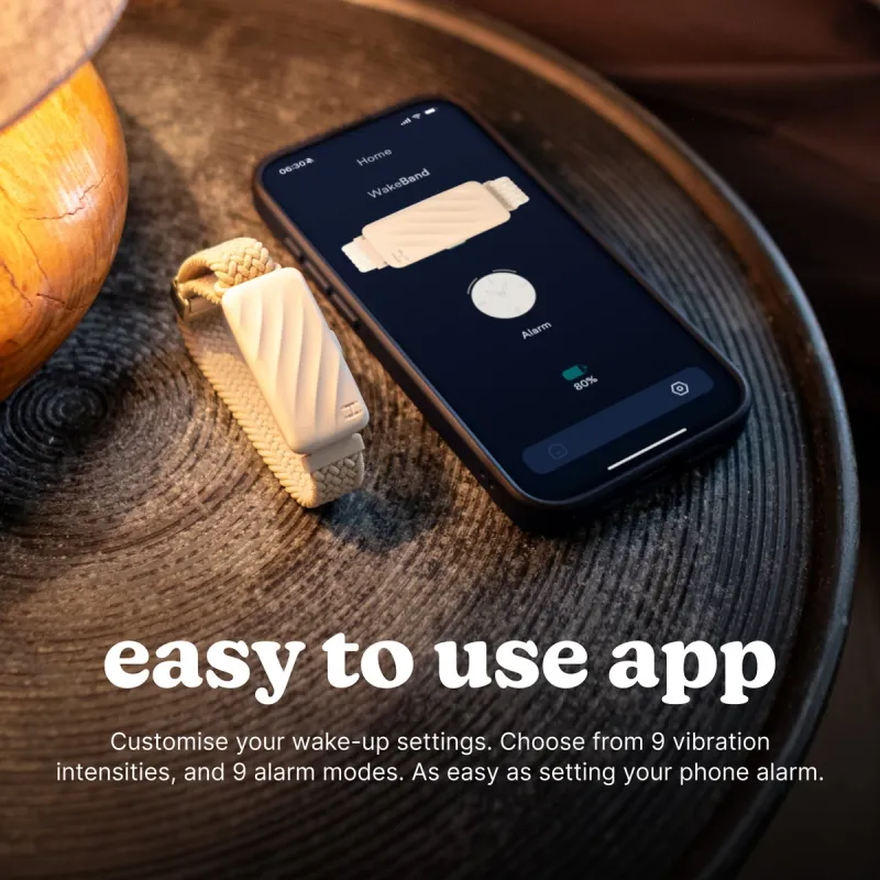 Homedics SS-WB100BK-WW WakeBand, Your Silent Alarm, Black