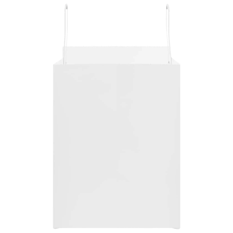 vidaXL papīra maisiņi 50 gab. ar rokturiem, balti, 32x22x28 cm