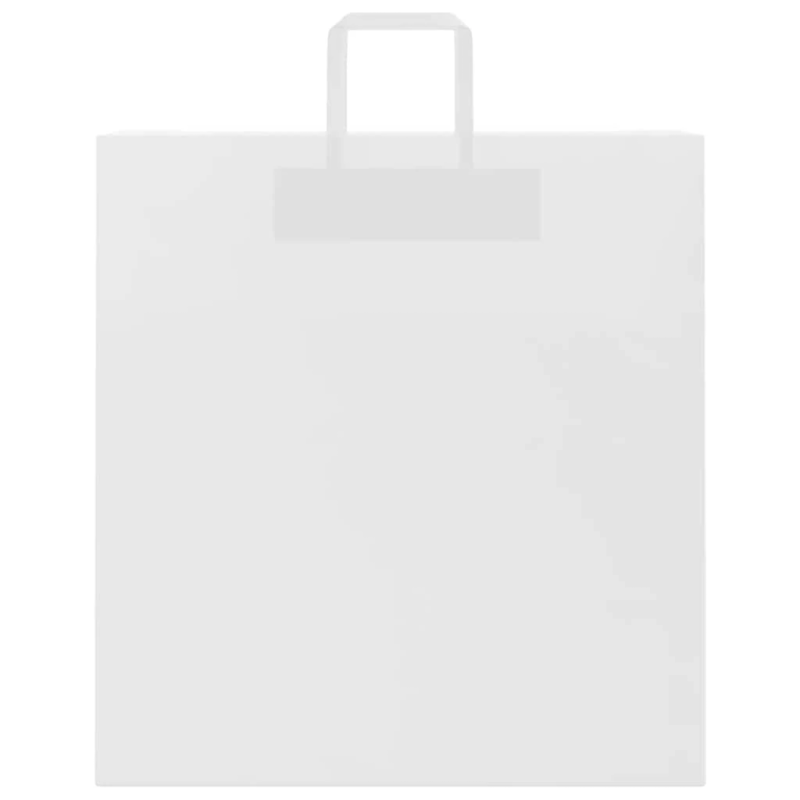 vidaXL papīra maisiņi 50 gab. ar rokturiem, balti, 45x17x48 cm