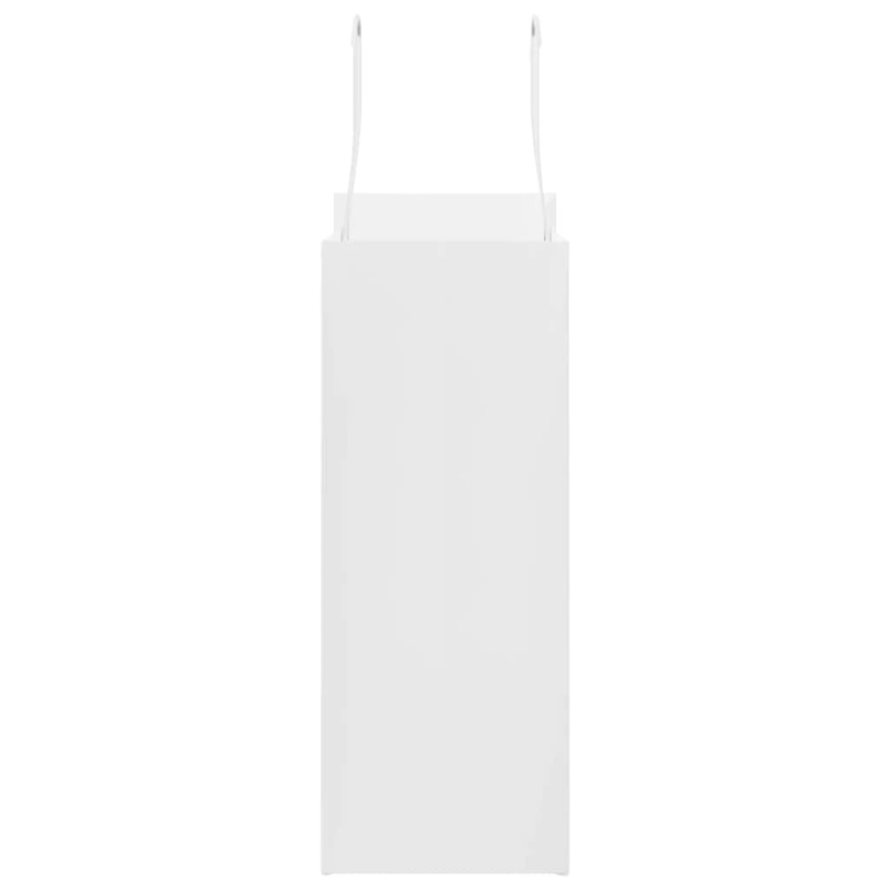 vidaXL papīra maisiņi 250 gab. ar rokturiem, balti, 21x11x28 cm