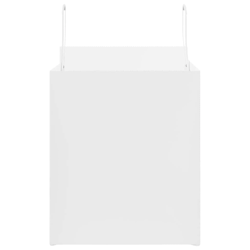 vidaXL papīra maisiņi 250 gab. ar rokturiem, balti, 32x22x24 cm