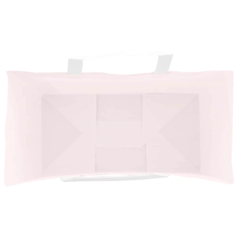 vidaXL papīra maisiņi 50 gab. ar rokturiem, rozā, 21x11x31 cm