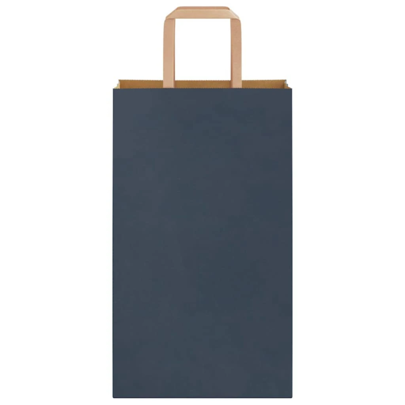 vidaXL papīra maisiņi 250 gab. ar rokturiem, zili, 21x11x36 cm