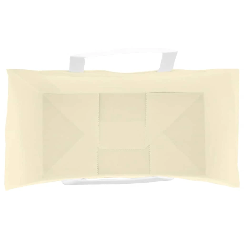 vidaXL papīra maisiņi 50 gab. ar rokturiem, dzelteni, 32x17x25 cm