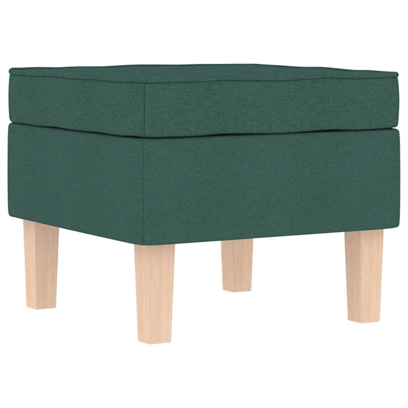 vidaXL šūpuļkrēsls ar kājsoliņu, tumši zaļš audums