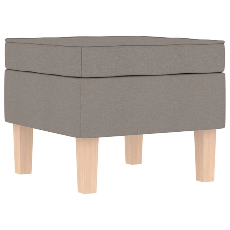 vidaXL šūpuļkrēsls ar kājsoliņu, pelēkbrūns audums