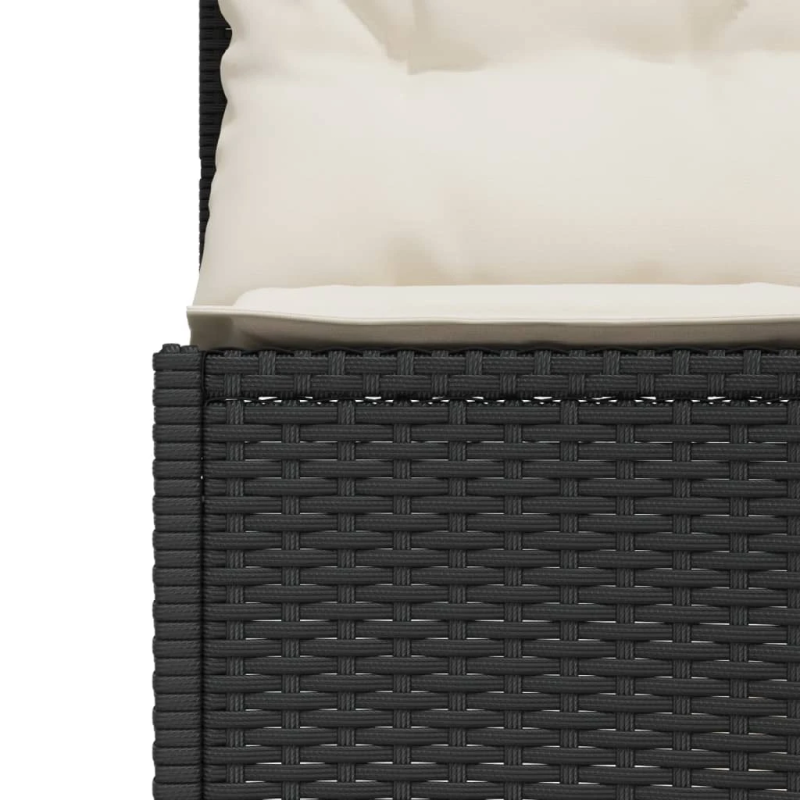 vidaXL dārza dīvāns ar galdu, matračiem, pusapaļš, PE rotangpalma