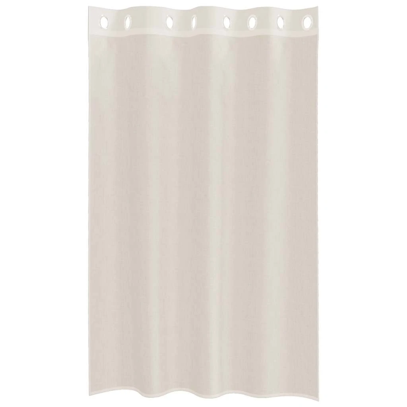 vidaXL voile aizkari ar starplikām, 2 gab., krēmkrāsa, 140x175 cm