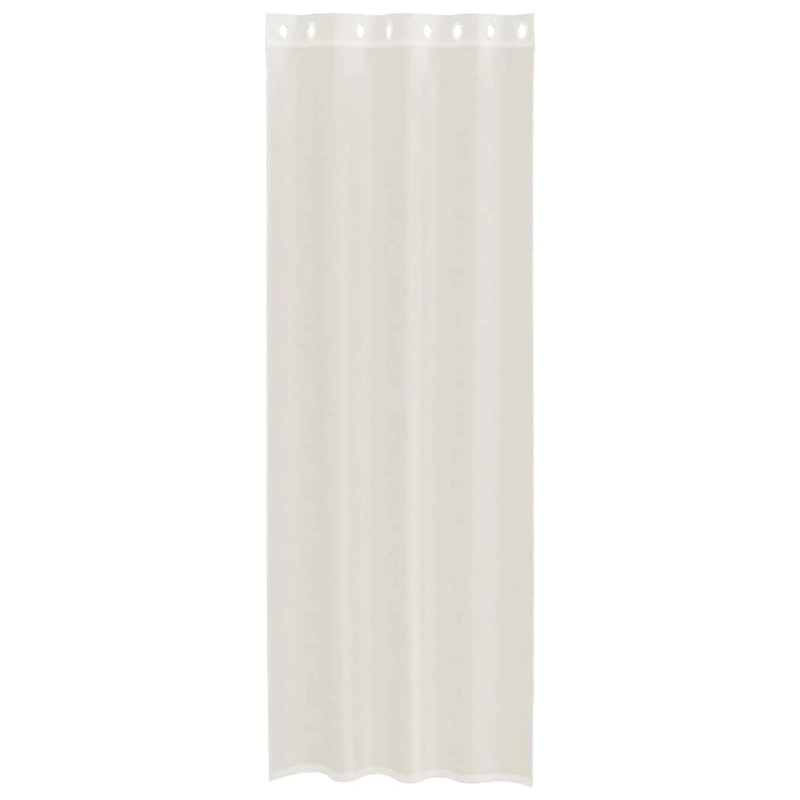 vidaXL voile aizkari ar starplikām, 2 gab., krēmkrāsa, 140x260 cm