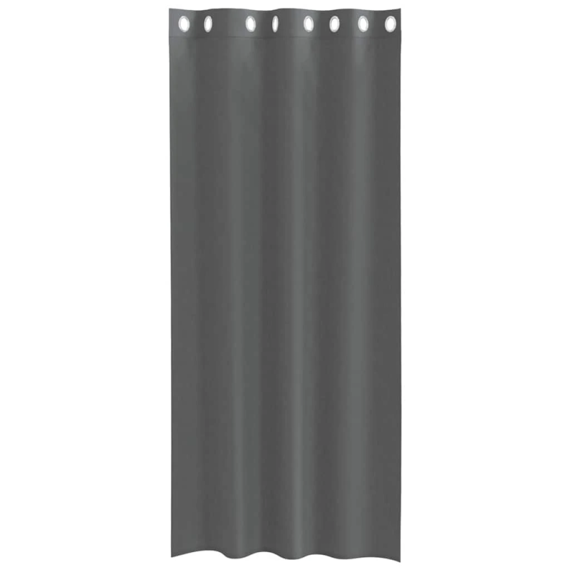 vidaXL voile aizkari ar starplikām, 2 gab., tumši pelēki, 140x225 cm
