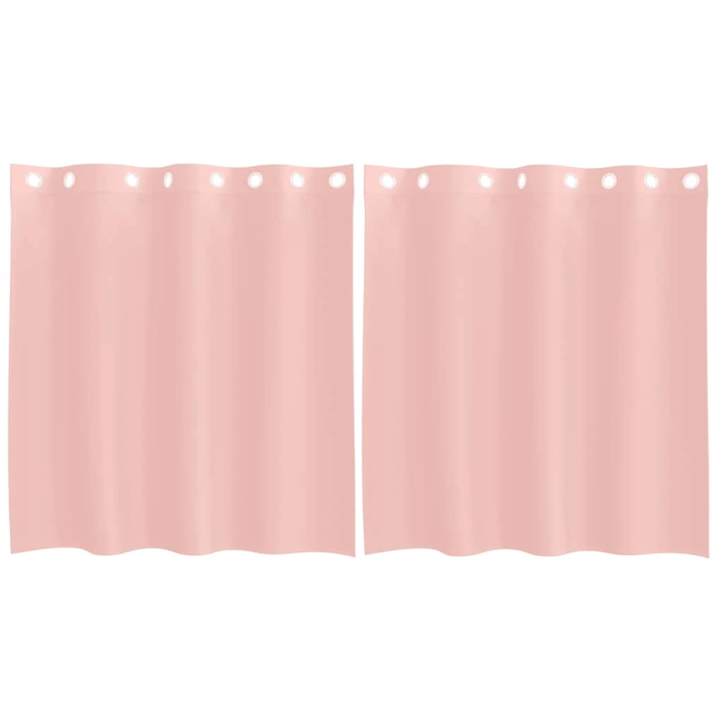 vidaXL voile aizkari ar starplikām, 2 gab., rozā, 140x140 cm