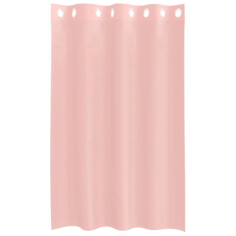 vidaXL voile aizkari ar starplikām, 2 gab., rozā, 140x175 cm