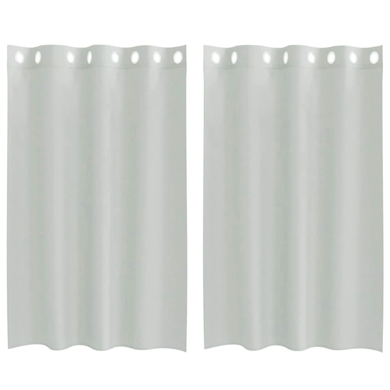 vidaXL voile aizkari ar starplikām, 2 gab., gaiši pelēki, 140x175 cm