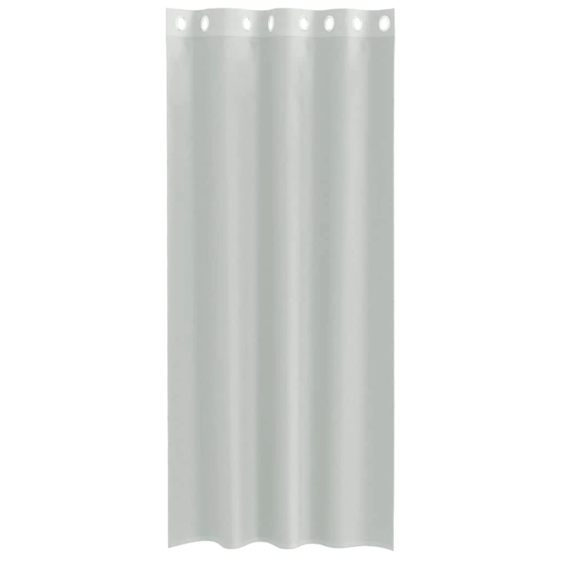 vidaXL voile aizkari ar starplikām, 2 gab., gaiši pelēki, 140x245 cm