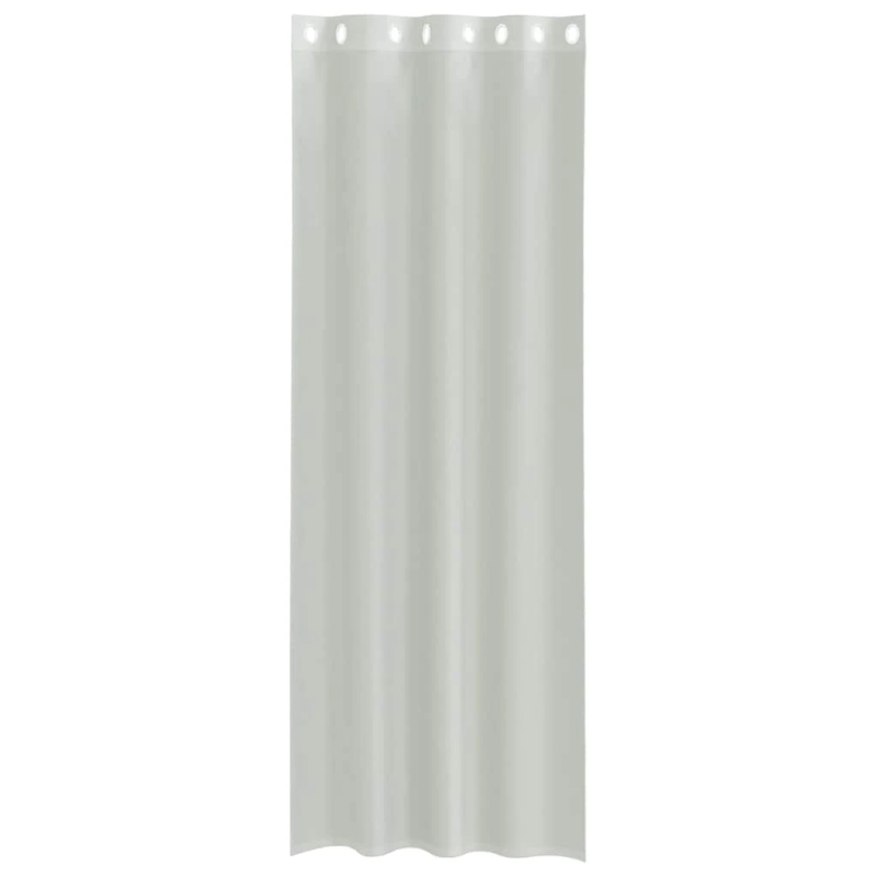 vidaXL voile aizkari ar starplikām, 2 gab., gaiši pelēki, 140x260 cm