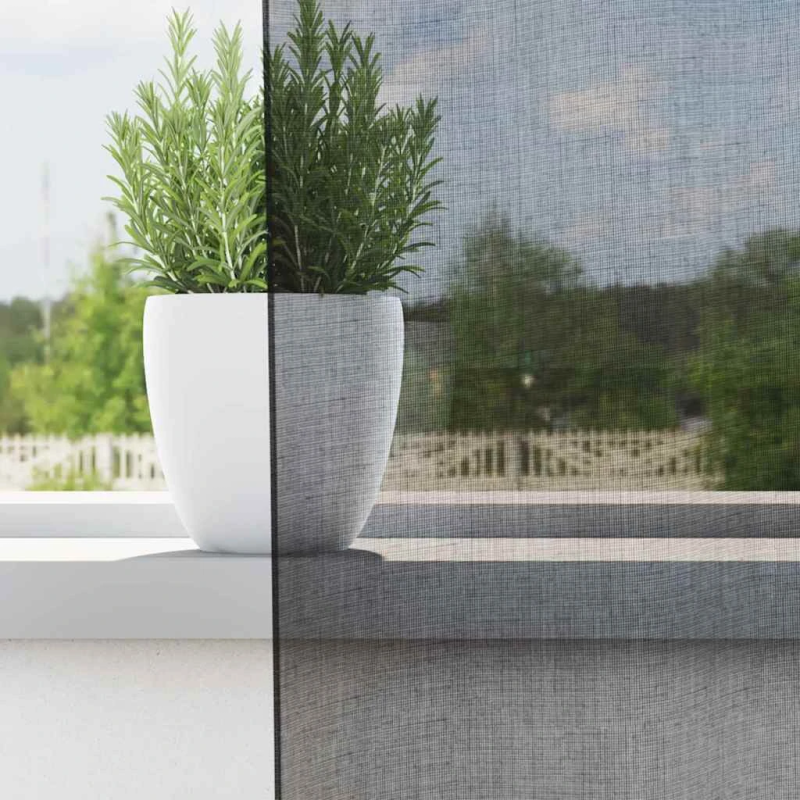 vidaXL voile aizkari ar stieņu kabatām, 2 gab., melni