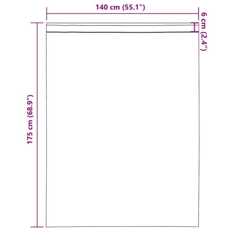 vidaXL voile aizkari ar stieņu kabatām, 2 gab., brūni