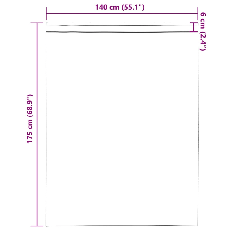 vidaXL voile aizkari ar stieņu kabatām, 2 gab., balti