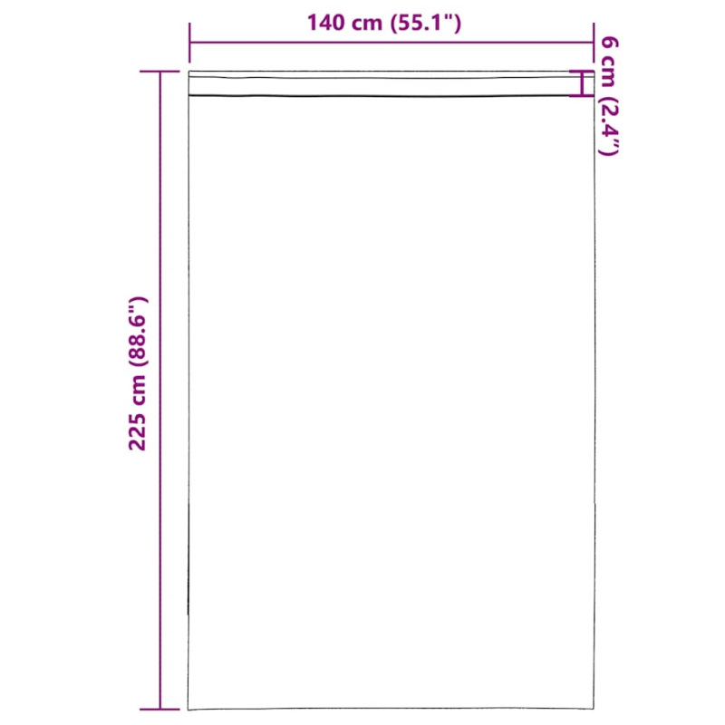 vidaXL voile aizkari ar stieņu kabatām, 2 gab., balti