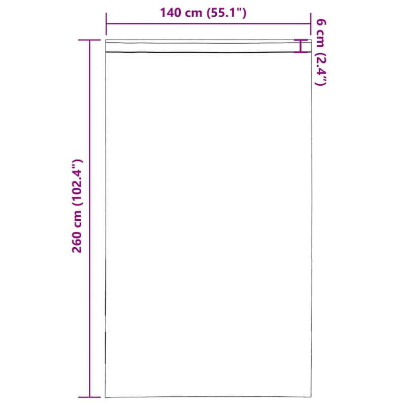 vidaXL voile aizkari ar stieņu kabatām, 2 gab., balti
