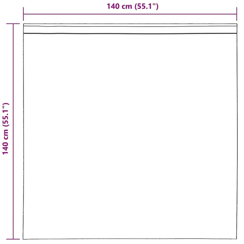 vidaXL voile aizkari ar cilni, 2 gab., melni