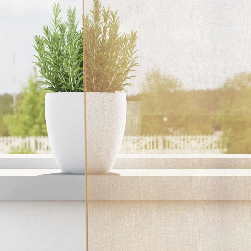 vidaXL Voile aizkari ar cilpām 2 gab Smiltis 140x175 cm