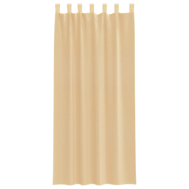 vidaXL Voile aizkari ar cilpām 2 gab Smiltis 140x245 cm