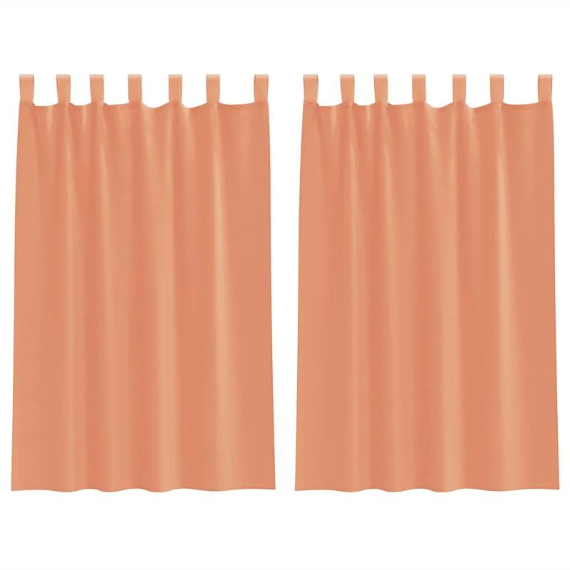 vidaXL Voile aizkari ar cilpām 2 gab Terakota 140x175 cm