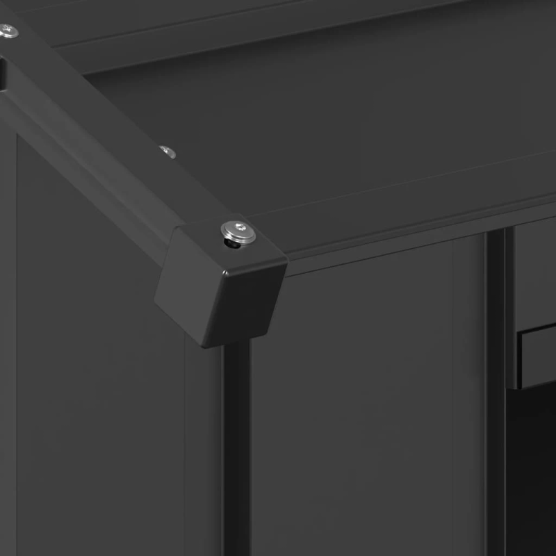 vidaXL Suņu māja ar jumtu 85x107x81 cm cinkots tērauds