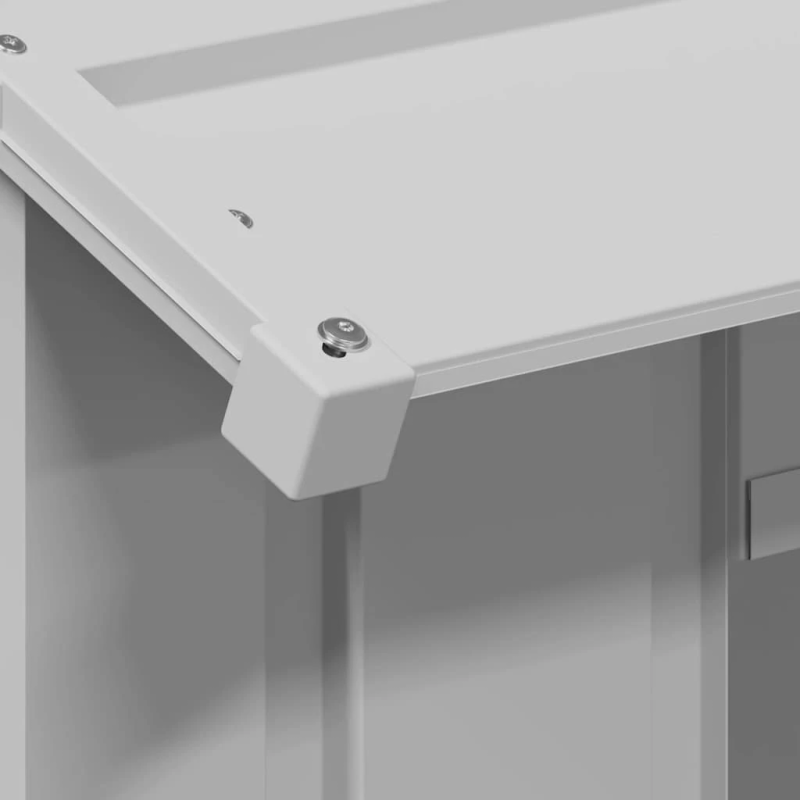 vidaXL Suņu māja ar jumtu 85x107x81 cm cinkots tērauds