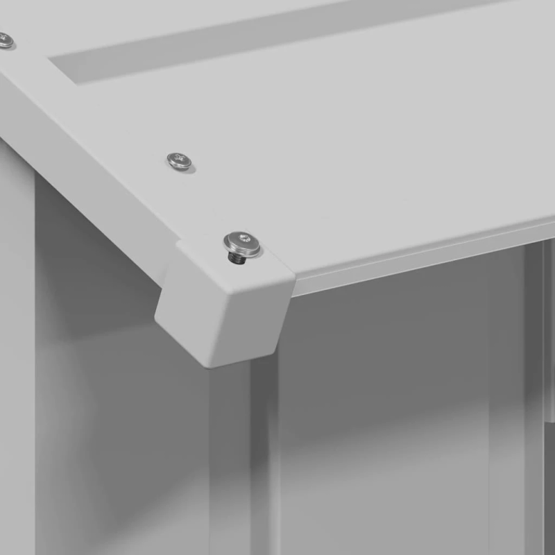 vidaXL Suņu māja ar jumtu 83x130x85 cm cinkots tērauds