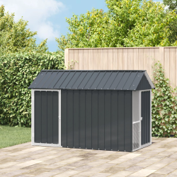 vidaXL Putnu būris Antracīts 215 x 112 x 141 cm Cinkots tērauds