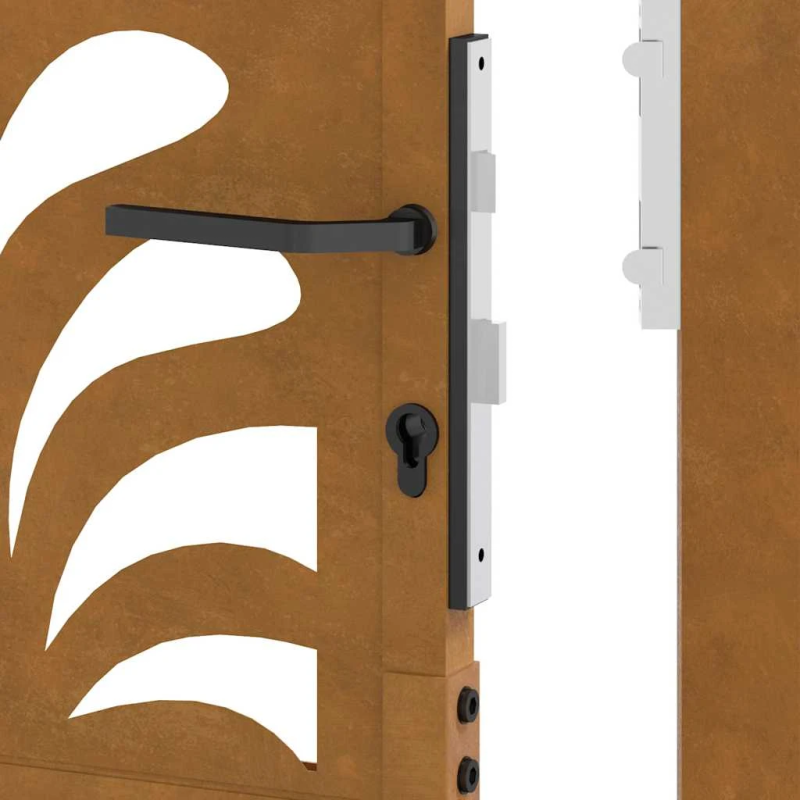 vidaXL dārza vārti, 100x150 cm, atmosfēras izturīgs tērauds, viļņveida dizains