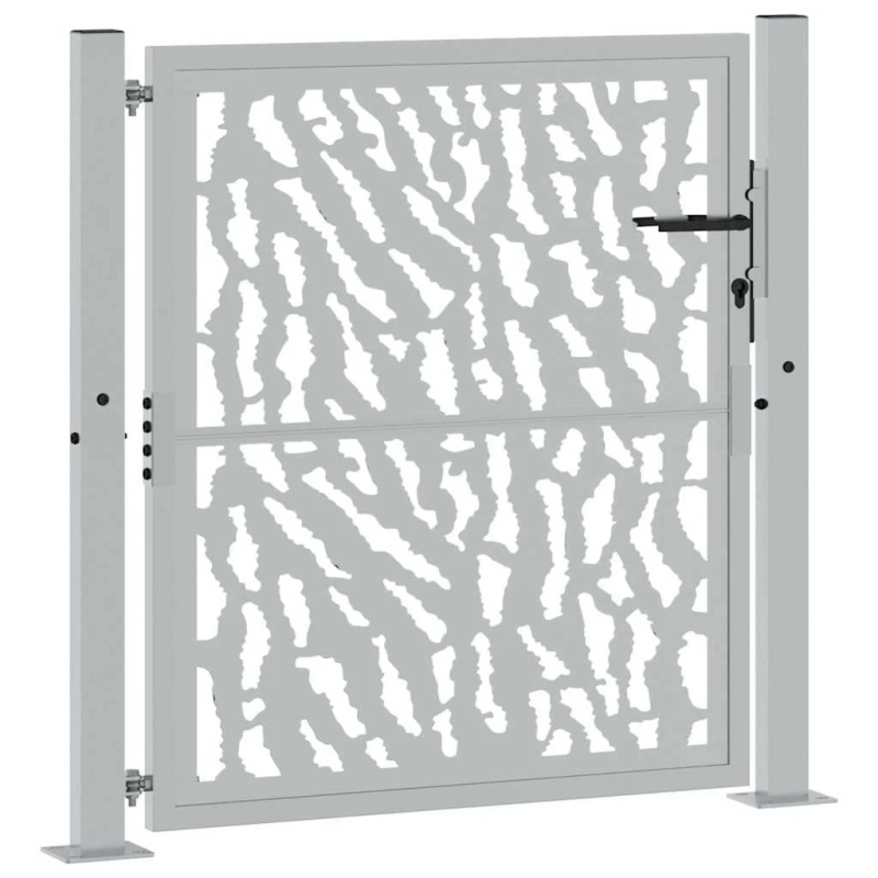 vidaXL dārza vārti, 100x100 cm, laikapstākļiem izturīgs tērauds, vadlīniju dizains