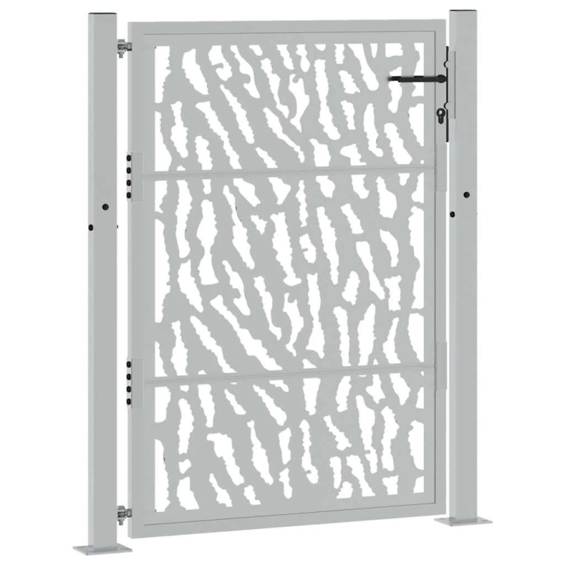 vidaXL dārza vārti, 100x125 cm, laikapstākļiem izturīgs tērauds, vadlīniju dizains