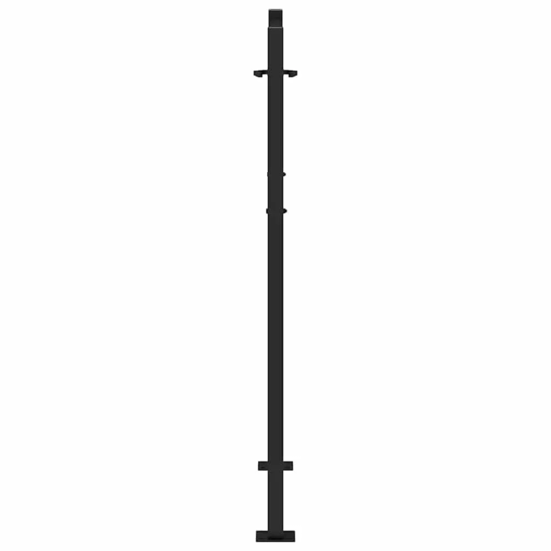 vidaXL dārza vārti, melni, 100x125 cm, tērauds, liesmas dizains