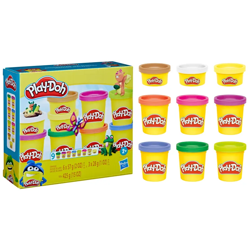 PLAY-DOH Krāsainais plastilīns, 9 gab.