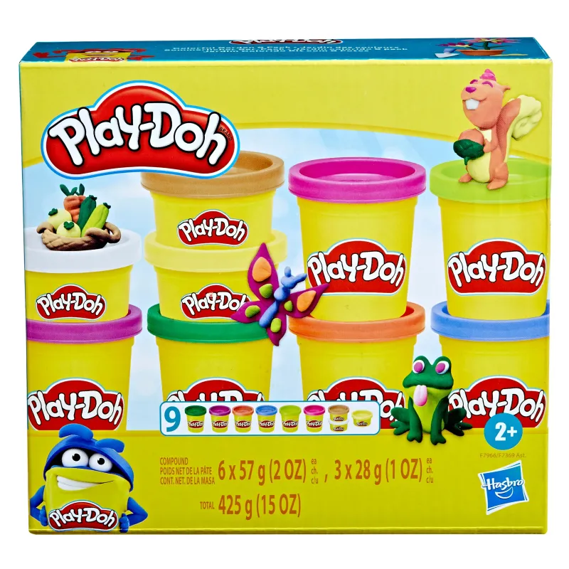 PLAY-DOH Krāsainais plastilīns, 9 gab.