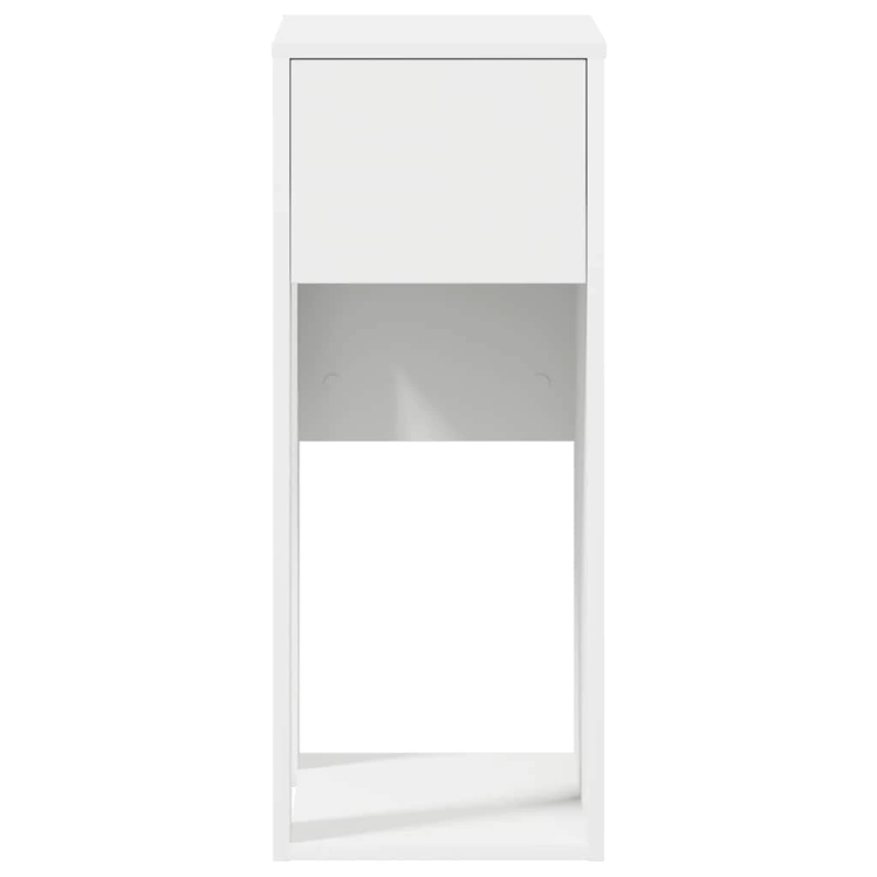 vidaXL Datora torņa statīvs ar atvilktni, balts, 30x44x74 cm