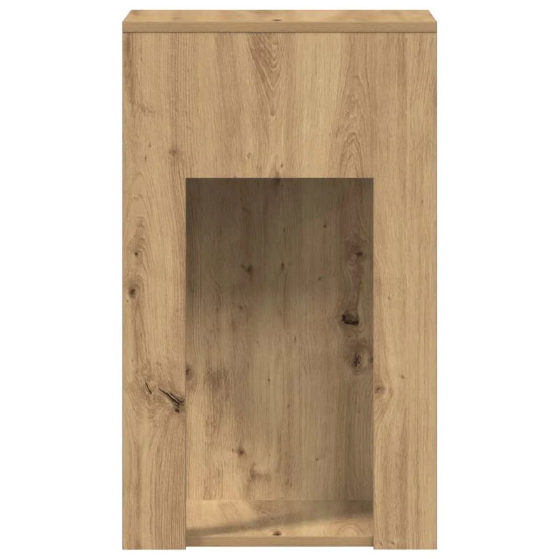 vidaXL Datora torņa statīvs ar atvilktni, koka krāsa, 30x44x74 cm