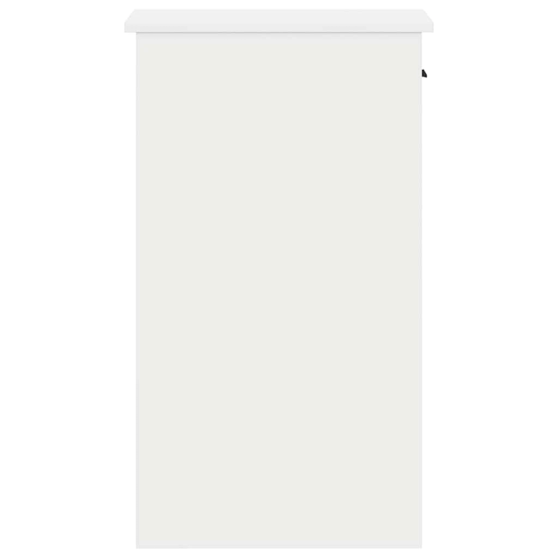 vidaXL Datora torņa statīvs ar atvilktni, balts, 35x45x77 cm