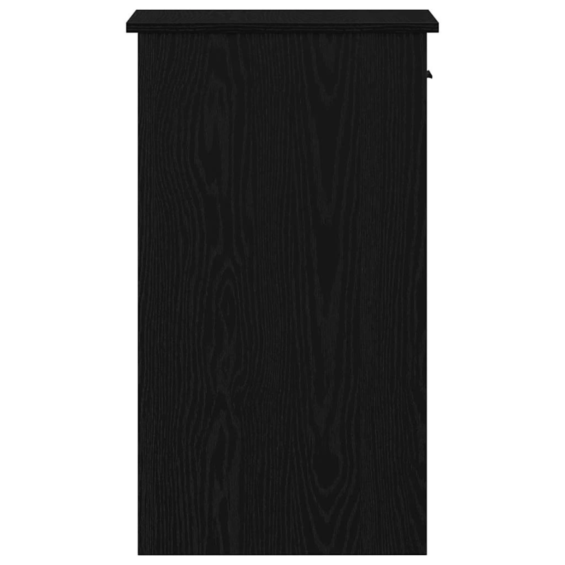 vidaXL Datora torņa statīvs ar atvilktni, melns, 35x45x77 cm