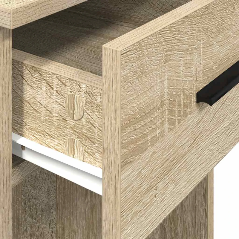 vidaXL Datora torņa statīvs ar atvilktni Sonoma Ozols 35x45x77 cm