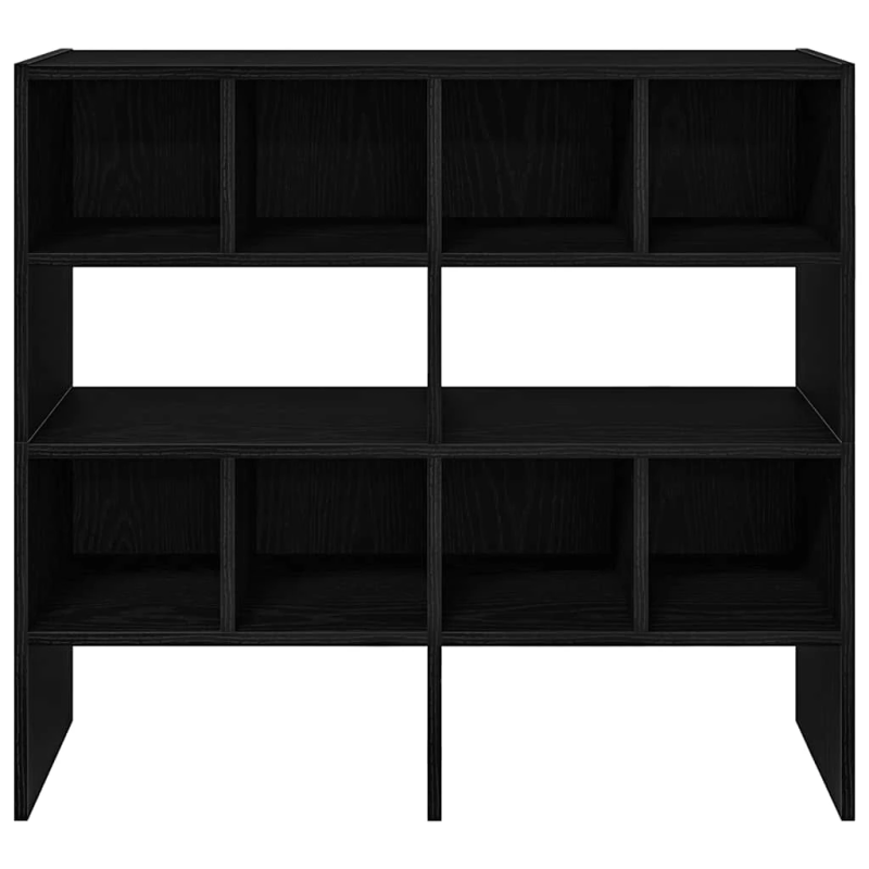 vidaXL apavu plaukti 2 gab sakraujami melnais ozols 89,5x30x40 cm